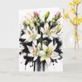 Tuberose - Watercolor bloemen Kaart (Gele Bloem)
