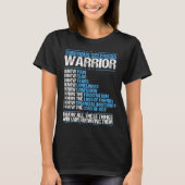 Tuberous sclerose Bewustheid kent Pain Blue Ribbon T-shirt (Voorkant)