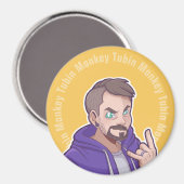 Tubin Monkey Hoodie Logo Magneet (Voorkant / Achterkant)