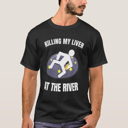 Tubing doodt mijn lever aan de rivier t-shirt (Voorkant)