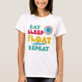 Tubing Floating T-Shirt River Drink Summertime (Voorkant)
