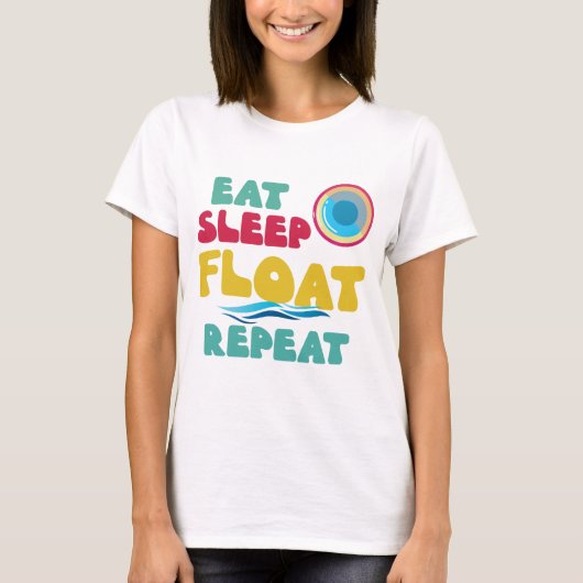 Tubing Floating T-Shirt River Drink Summertime (Voorkant)