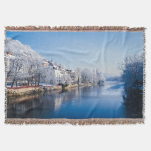Tübingen, Duitsland na sneeuwval Deken