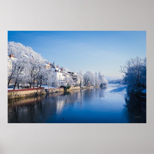 Tübingen, Duitsland na sneeuwval Poster (Voorkant)