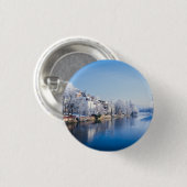 Tübingen, Duitsland na sneeuwval Ronde Button 3,2 Cm (Voorkant /achterkant)