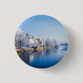 Tübingen, Duitsland na sneeuwval Ronde Button 3,2 Cm (Voorkant)