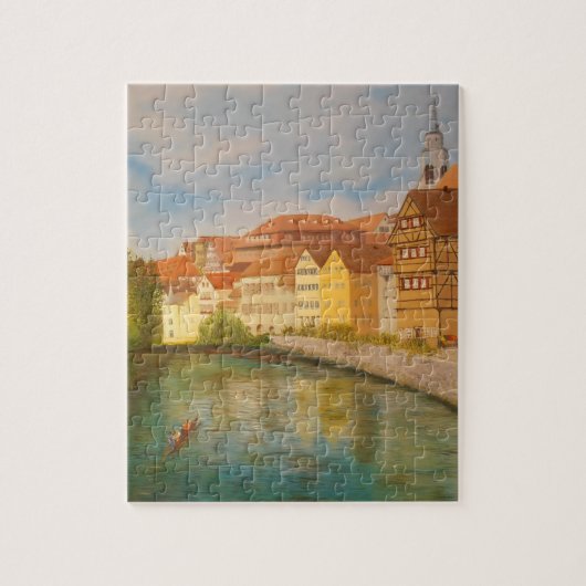 Tubingen op zonlicht legpuzzel (Verticaal)