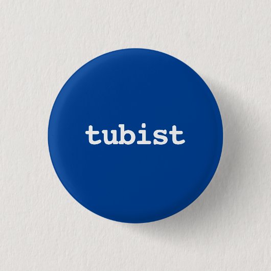 tubist typografie knop ronde button 3,2 cm (Voorkant)