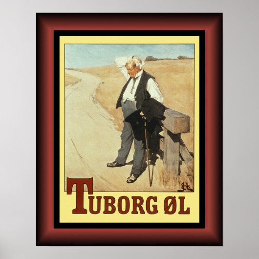 Tuborg ~ Het dorstige Man ~ Erik Henningsen ~ Poster (Voorkant)
