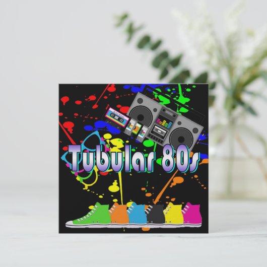 Tubulaire 80's kaart (Staand voorkant)