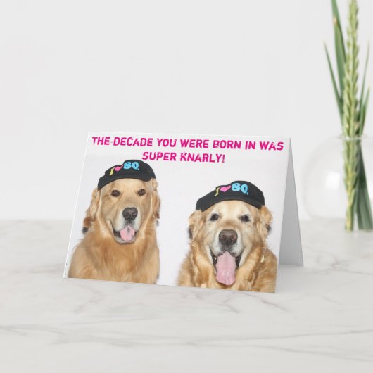 Tubulaire de jaren '80Verjaardag van het golden Kaart (Voorkant)