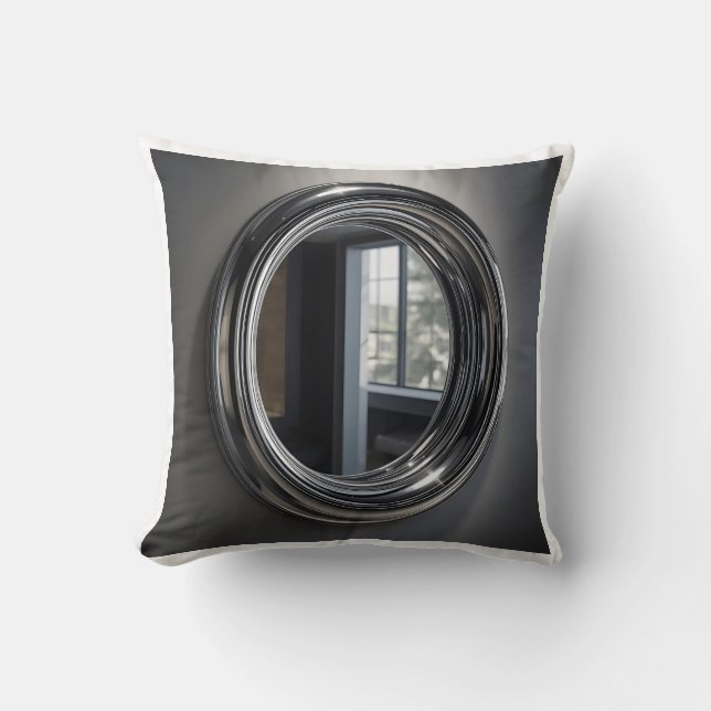 Tubular Chrome Mirror Reflection Art Kussen (Voorkant)