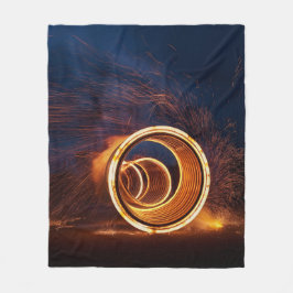 Tubular Space Portal Opens Amidst Sparks Fleece Deken