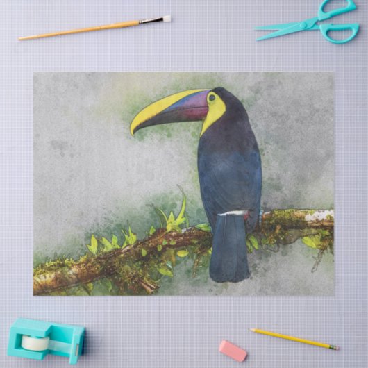 tucan bird tissue paper tissuepapier (Craft)