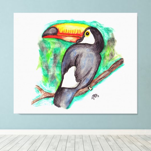 Tucan Canvas Afdruk (Insitu (Houten vloer))