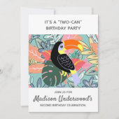 Tucan Second Birthday Oerwoud Topical Summer Thema Kaart (Voorkant)