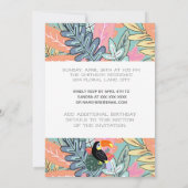 Tucan Second Birthday Oerwoud Topical Summer Thema Kaart (Achterkant)