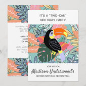 Tucan Second Birthday Oerwoud Topical Summer Thema Kaart (Voorkant / Achterkant)