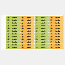 Tucan Vogel Aquarell - 96 schmale Kinder Etiketten Labels