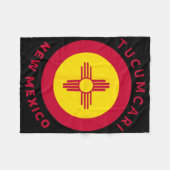 Tucari New Mexico Nm Flag Zia Souvenir  Fleece Deken (Voorkant (Horizontaal))