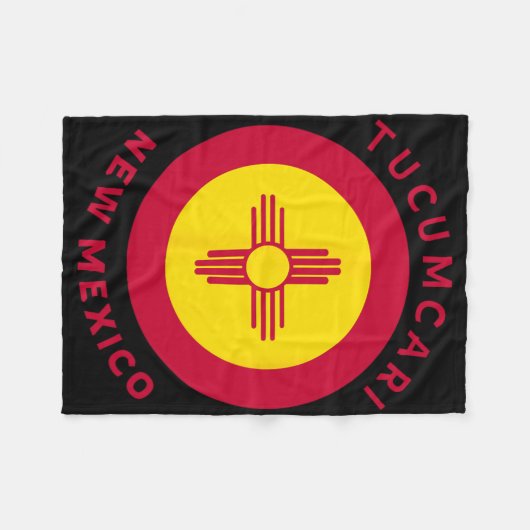 Tucari New Mexico Nm Flag Zia Souvenir  Fleece Deken (Voorkant (Horizontaal))