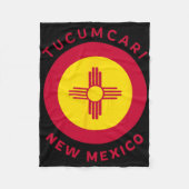 Tucari New Mexico Nm Flag Zia Souvenir  Fleece Deken (Voorkant)