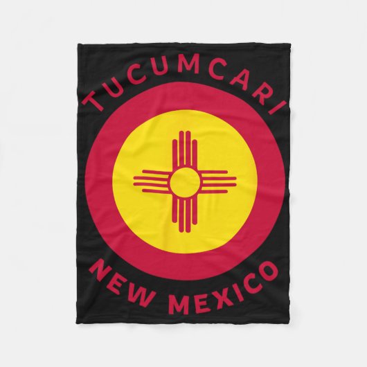 Tucari New Mexico Nm Flag Zia Souvenir  Fleece Deken (Voorkant)