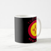 Tucari New Mexico Nm Flag Zia Souvenir  Koffiemok (Voorkant rechts)
