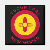 Tucari New Mexico Nm Flag Zia Souvenir  Magneet (Voorkant)