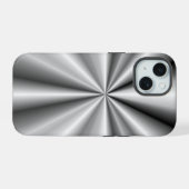 Tuck and Roll - Geborsteld Metaal iPhone 15 Case (Achterkant horizontaal)