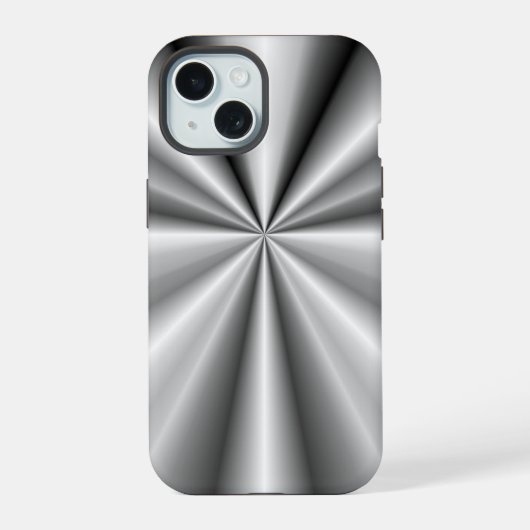 Tuck and Roll - Geborsteld Metaal iPhone 15 Case (Achterkant)
