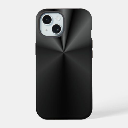 Tuck and Roll: Geborsteld Metaal iPhone 15 Case (Achterkant)