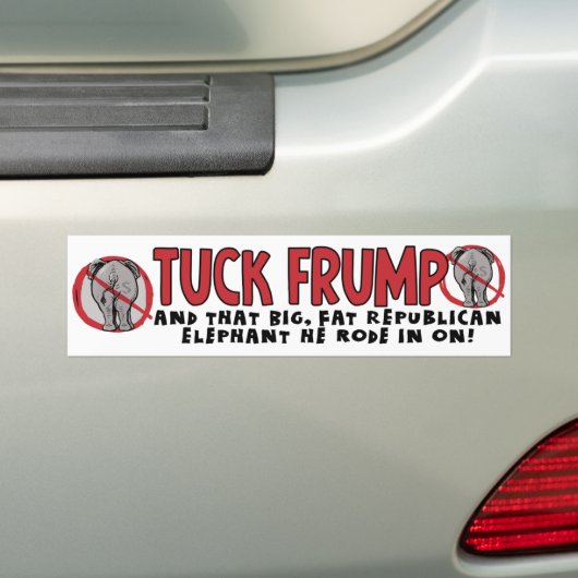 Tuck Frump Bumpersticker (Op auto)