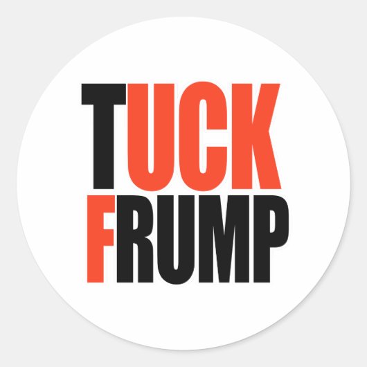 TUCK FRUMP RONDE STICKER (Voorkant)