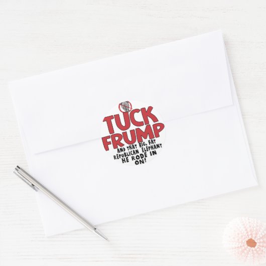 Tuck Frump Ronde Sticker (Envelop)