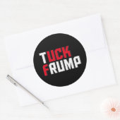 Tuck Trump Grappig Anti Donald Trump Wordplay Ronde Sticker (Envelop)