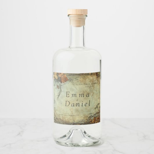 Tuckborough Whiskey Bruiloft Likeurfles Etiket (Voorkant)