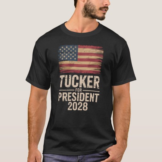 Tucker Carlson 2028 Political President T-shirt (Voorkant)