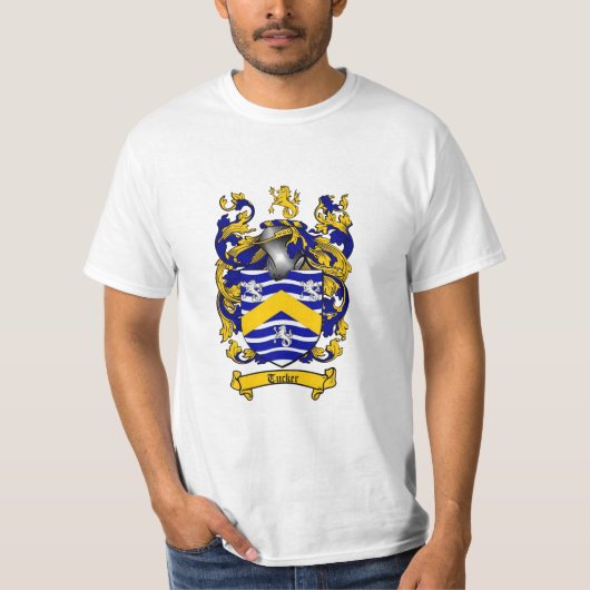 Tucker Family Crest - Tucker Coat of Arms T-shirt (Voorkant)