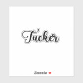 Tucker Naam - Handgeschreven kalligrafie Sticker (Vel)