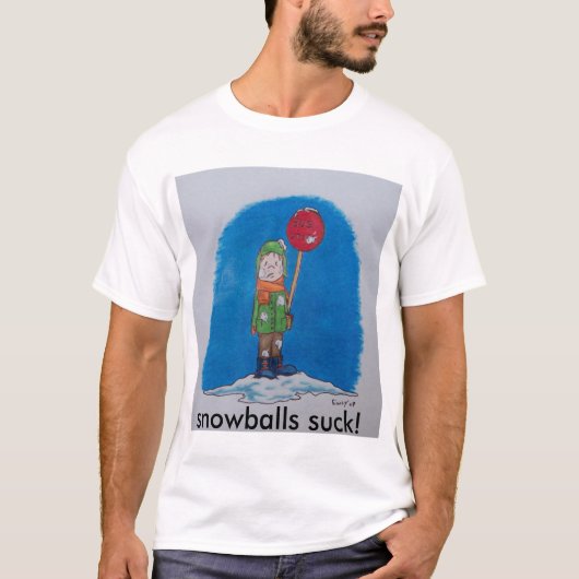 Tucker, sneeuwballen zuigen! t-shirt (Voorkant)