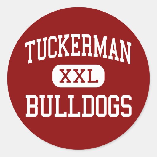 Tuckerman - Bulldogs - Hoog - Tuckerman Arkansas Ronde Sticker (Voorkant)