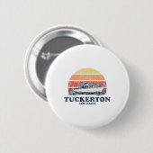 Tuckerton NJ Boating 70s Retro Boat Design Ronde Button 5,7 Cm (Voorkant /achterkant)