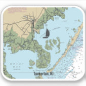 Tuckerton NJ Chart Sticker (Voorkant)
