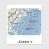 Tuckerton NJ  kaart Sticker (Vel)