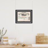 Tuckerton Railroad Company Stock Certificate 1918~ Poster (Keuken)