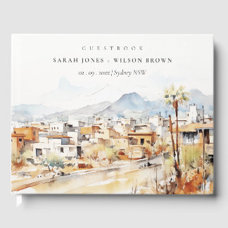 Tucson, Arizona Aquarel Landschap Bruiloft Gastenboek