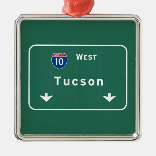 Tucson Arizona az Interstate Highway Freeway : Metalen Ornament (Voorkant)