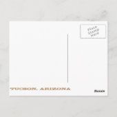 Tucson, Arizona Briefkaart (Achterkant)