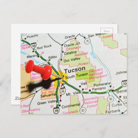 Tucson, Arizona Briefkaart (Voorkant / Achterkant)